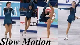Anna Shcherbakova Slow Motion Russian National Figure Skating Championships 2021