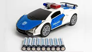 Unboxing Plane Robot, Police Robot Car, Model Offroad Military Car