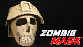 How To Make A Zombie Mask For Halloween ( Cardboard Mask)