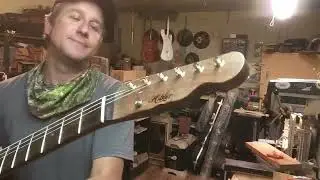 White oak burl top and back custom guitar