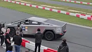Tesla Cybertruck in E-Arena Mülsen @ecannonball