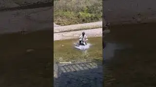 water crossing.🏍🏔               #xpulsestunts #heromoto #viral #trending
