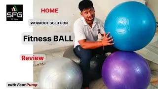 GYM BALL | Fitness Ball | Strauss Anti-Burst Gym Ball with Foot Pump | Gym Ball Review in Hindi|