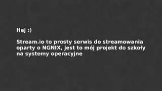 Stream.io [portal do streamowania]  [projekt do szkoły]