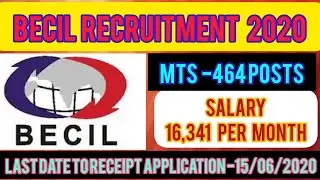 Broadcast Engineering  Consultants India Limited ( BECIL) MTS Recruitment 2020# jobs update - 37