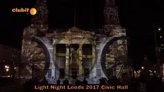 Out of the Aire Projected on Civic Hall at Light Night Leeds 2017