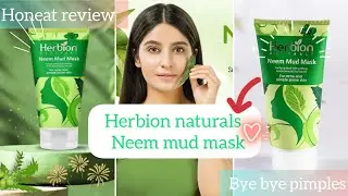 bye bye acne pimple 💯 (herbion naturals Neem mud mask review) 2024