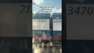 Slow race with the NextGen Acela in Norwalk! #railfanning #amtrak #metronorth #northeastcorridor
