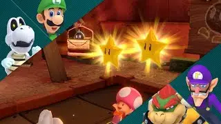 Super Mario Party Partner Party #267 Gold Rush Mine Dry Bones & Luigi vs Waluigi & Bowser