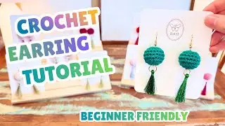 Tutorial de pendientes de crochet para principiantes | Joyer&iacute;a de crochet DIY | BrushNHook