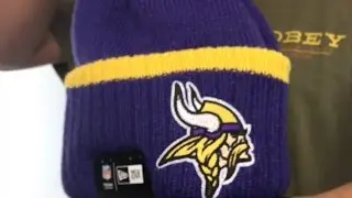 Vikings 'RIBBED-UP' Purple Knit Beanie Hat by New Era