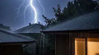Heavy Rainstorm on Tin Roof 🌧️ Deep Sleep Sounds for Relaxation & Calm Night #31