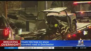 Bed Ripped Off Pickup Truck During Violent Dorchester Crash