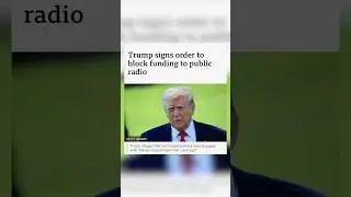 Trump Moves to Silence America's Public Broadcasting. #news #press #freedom #freespeech #trump