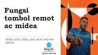 fungsi tombol remot ac midea (mode auto, cool, dry, heat &fan speed) #airconditioner #serviceactegal