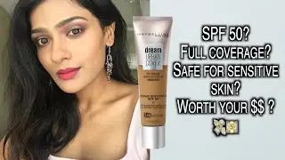Maybelline Dream Urban Cover Foundation SPF 50 Review/Demo/Wear Test On Tan/Medium/Brown/Warm Skin