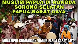 ANTUSIAS MASYARAKAT KOKODA MENJEMPUT KEDATANGAN WAGUB PAPUA BARAT DAYA DI KAMPUNG TAROF. 