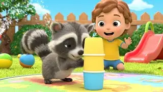 Oops! Baby Raccoon Knocked Over the Cup | Funny Toddler Song | Kids Rhymes