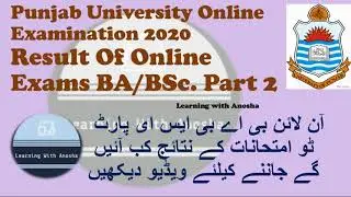 Result Date of PU BA BSc Part 2 Online Exams 2020 | When PU will Declare Part 2 Online Exams Result