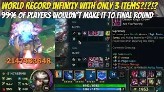 WORLD RECORD INFINITY WITH ONLY 3 ITEMS | LAST ROUND CLUTCH CHANGED EVERYTHING
