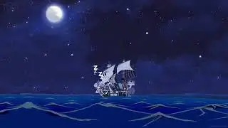 Thousand Sunny Ship Moonlit Night One Piece Live Wallpaper