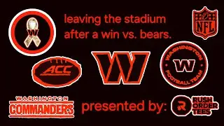 leaving the stadium after a win vs. bears.
