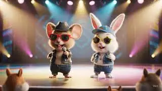 #WholesomeContent #FYP  #JoyfulVibes #CuteMouse #DancingRabbit #AnimalPopStars #SoulScene