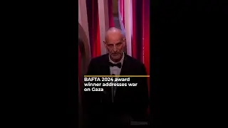BAFTA winner uses speech to addresses war in Gaza  | #AJshorts
