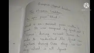 Iliad (epic poem) by homer explained in malayalam || ignou begc 102