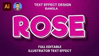 Create Modern 3D Editable Text Effect Design in Adobe Illustrator || Illustrator 3d text effects