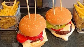 Dual Easy Fry & Gril de la Tefal / Reteta simpla de cartofi si burger #tefalromania #dualeasyfry