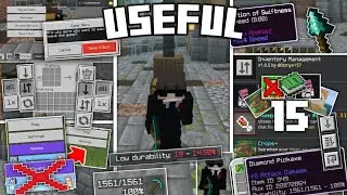 These 15 USEFUL Packs IMPROVE Minecraft Bedrock! (Better MCPE!)
