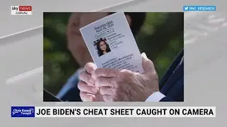 &lsquo;Quite unbelievable&rsquo;: Joe Biden caught with cheat sheet on camera