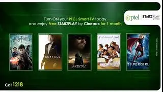 Turn on your PTCL Smart TV and enjoy Free STARZPLAY by Cinepax for 1 month