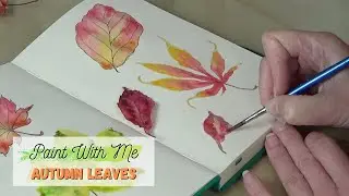 Painting autumn leaves in watercolour