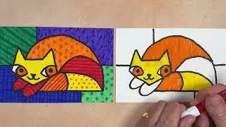 Draw a Romero Britto Cat