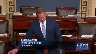 Sen. Jeff Flake won't seek re-election -- FULL SPEECH -- (C-SPAN)