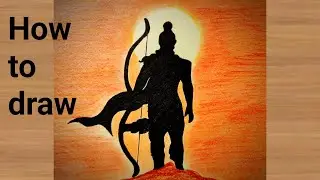 Shri Ram Ji Ki Drawing 🏹 || Ram Ji Black Shadow Drawing || nKArtBox