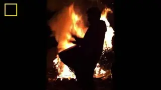 Winter Bonfire Drum Circle | Djembe Solo at Warren & Kerry's (2011)