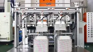 Fully automatic aluminum foil pan machine LK-T80 for half pan with 2 cavities
