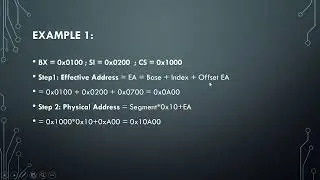 COAL-lec 7: x-88 Memory Architecture & Physical Address Calculation