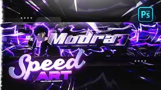 Speed Art YouTube Banner Design (Anime Theme) | PS TOUCH