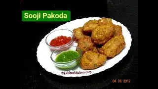 Sooji ke Pakode Recipe | Crispy Rava Pakoda | Rava bhajiya | Sooji ke Pakode | kabitaskitchen