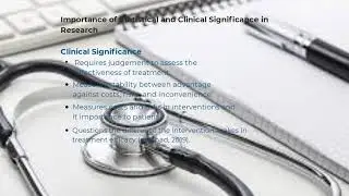 Statistical  Significance VS Clinical Significance