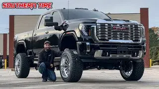 Turning Heads: 2024 GMC 2500 Denali Lifted 7&rdquo; & Customized with 24x12 KG1 Forged wheels!