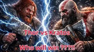 Thor vs kratos (God of war Ragnarok) best fight scene ever 
