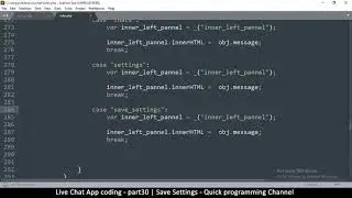 Live chat app | Part30 Save Settings | Javascript, AJAX, HTML, CSS, JSON, PHP, MYSQL Tutorial