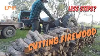 Improved Faster Way To Cut Firewood on Ferguson Tractor Saw Bench at Rusted Iron Ranch