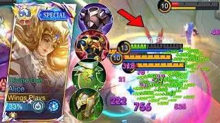 ALICE BEST 1 VS 5 SUSTAIN + TANK BUILD FOR AGGRESSIVE TOWER DIVE! (100% Working)