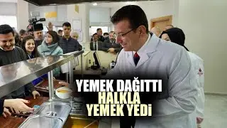 Ekrem İmamoğlu, Sultanbeyli'nde Kent Lokantası açtı! Yemek dağıttı, halkla yemek yedi!